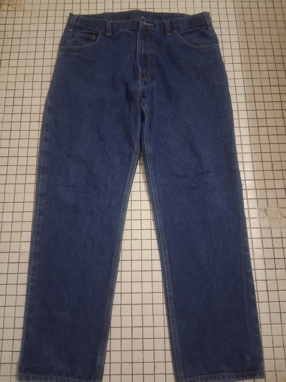 Full BLUE Classic Men's Dark Blue Denim Jeans 34X32
